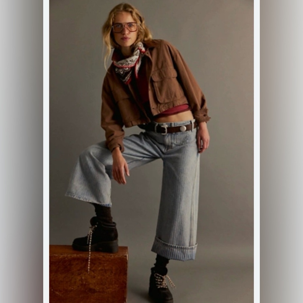 We The Free Brette Crop Wide Leg Jeans in Love Affair